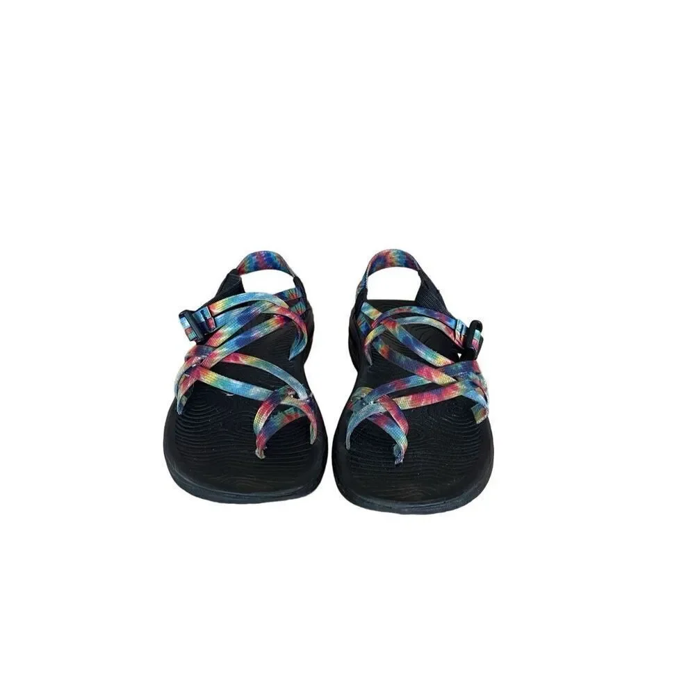 Chaco Womens Multicolor Open Toe Z/VOLV X2 Tie Dye Strappy Sandal Size 9